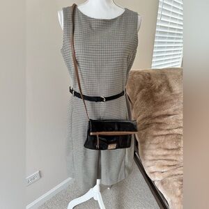 Nine West - Black patent folding crossbody bag with tan edges. Great condition